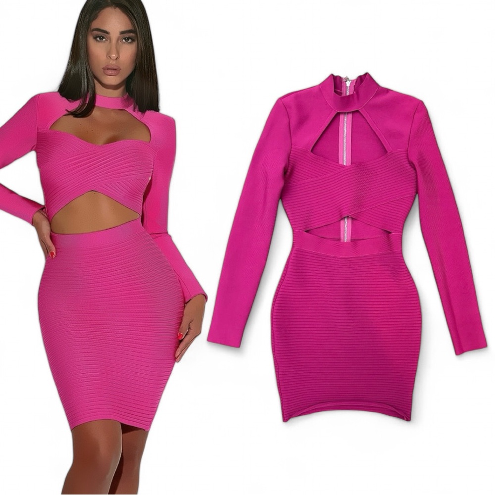 Tiger Mist Pink Cut-Out Mini Dress